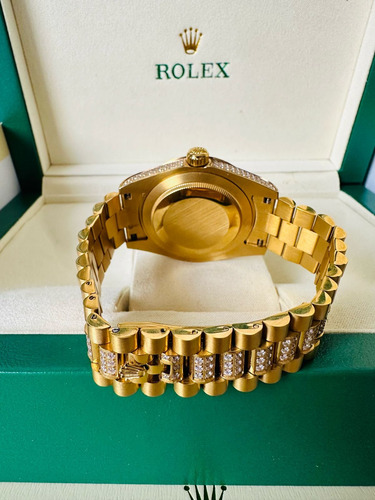 Rejol Excelente Rolex Submariner Pedrería Dorado + Fullset Dorado Dorado Azul Marino (Usado)