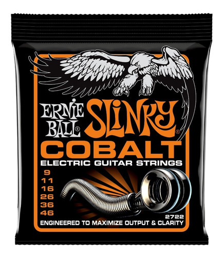 Encordoamento Guitarra Ernie Ball  Hybrid Slinky Cobalt 2722