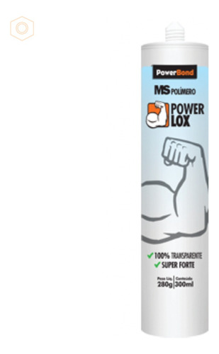 Powerlox Ms Polimero 50 100% Transparente Super Forte 300ml