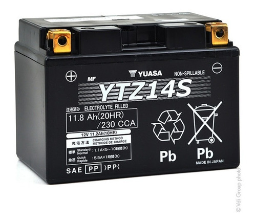 Bateria Yuasa Ytz14s Japon Gel Agm Vrla R1200gs Adv Emporio