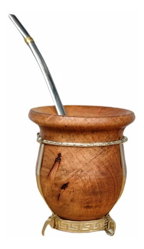 Mate Bocon De Algarrobo Y Alpaca Producto Artesanal 