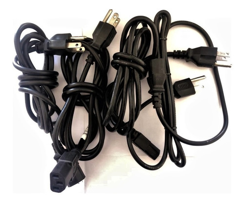 Usado Kit 4 Cables  Corriente  Pc Cpu Monitor Trifasico 1.8m