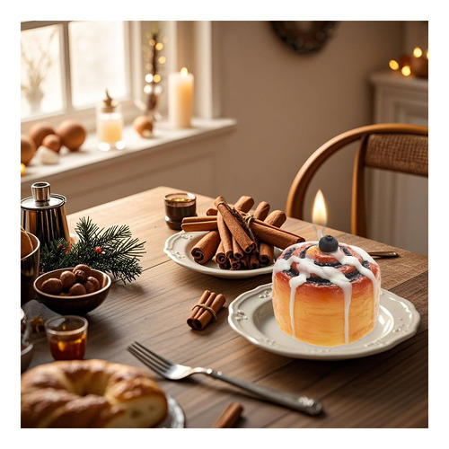 Velas De Vela Mesiiloly Cinnamon Roll En Forma De Canela De