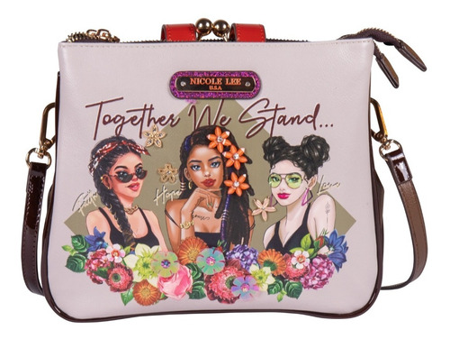 Bolsa Cruzada Nicole Lee Together We Stand Estampada Fw21