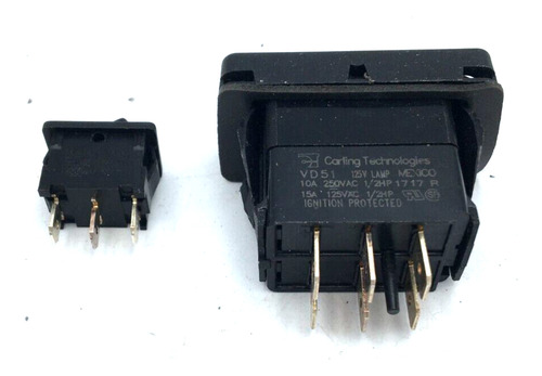 Rocker Switch Lot Of 5, (2) Hobart 00-087711-192-2 Read New