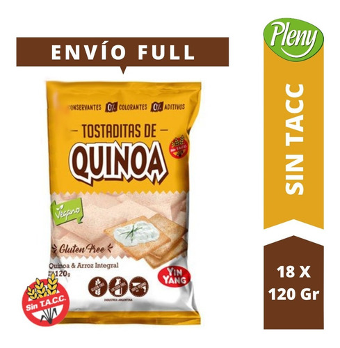 Tostaditas De Quinoa X 18 Un - Libre De Gluten Sin Tacc