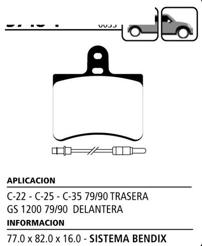 Juego Pastillas De Freno Delanteras Litton Auto Pick 90-94