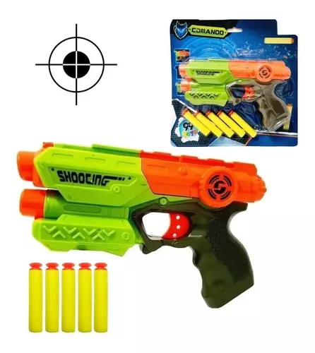 NERF - 3 Armas de brinquedo, lançador de dardo de espum