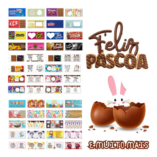 Kit +1000 Artes Sublimar Canecas, Páscoa, Coelhos, Chocolate