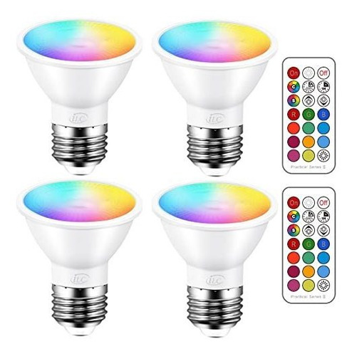 Bombilla Led Rgb 5w + Control Remoto - Pack 4ud