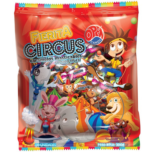 Caramelos Fierita Circus X100 Surtido Frutal