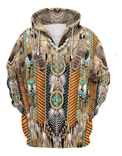 Indios Americanos Sudadera Con Cremallera Elementos Disfraz