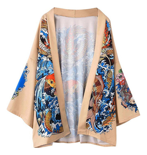 Cardigan Tipo Kimono Para Hombre, Disfraz Haori Yukata Para