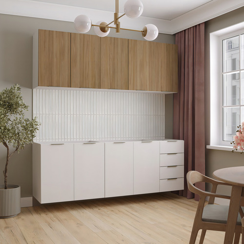 Cozinha Modulada 4 Peças Sem Tampo 2 Aéreos E 2 Wt