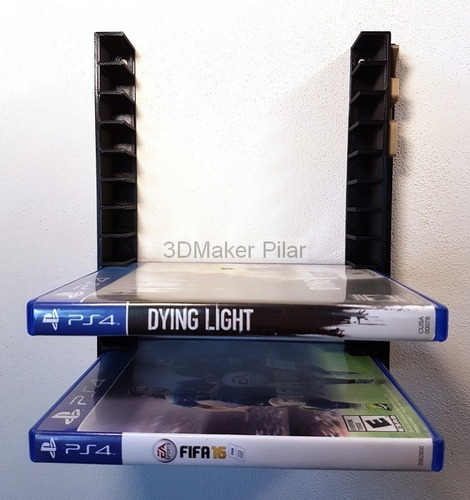 Soporte Organizador Pared 12cajas Bd Dvd Juegos Ps4 Ps3 Xbox