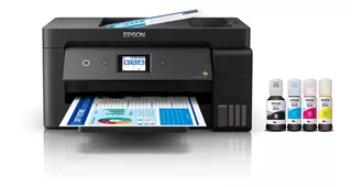 Impresora a color multifunción Epson EcoTank L14150 con wifi negra 110V