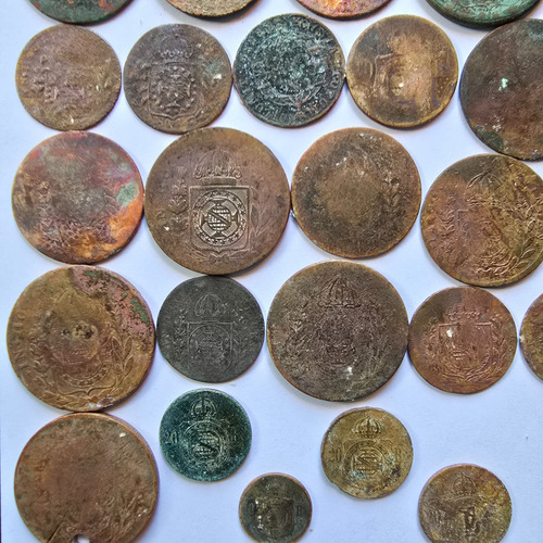 32 Moedas De Cobre Brasil Colônia E Império Xl Réis 80 Réis (Usado)