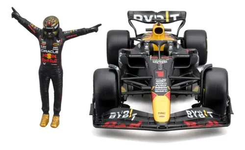 Bburago Red Bull Racing Rb19 com boneco Max Verstappen F1 2023 1