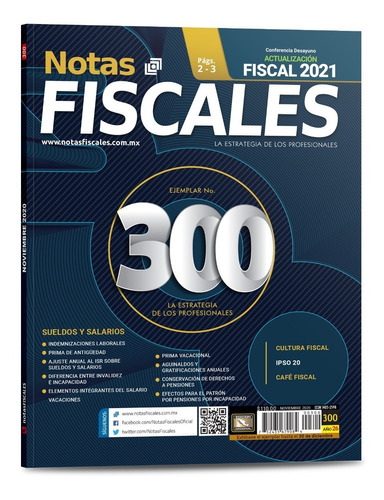Revista Notas Fiscales 300 Noviembre 2020 Formato Impreso