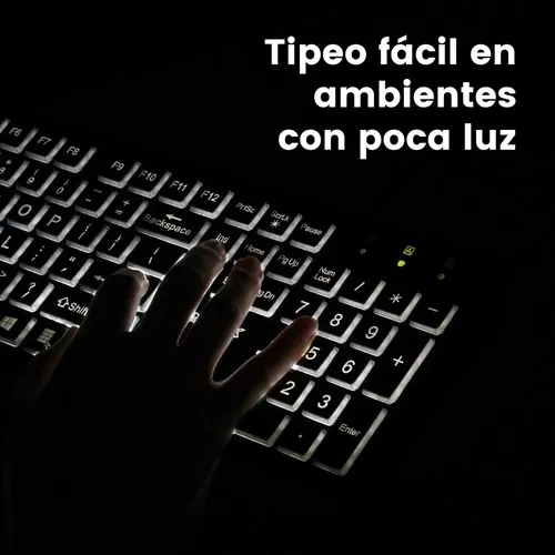 Teclado Con Retroiluminado, Iluminación Blanca, Español