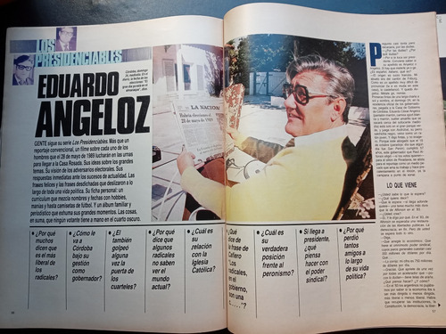 Gente 1188 Susana Monzón Angeloz Antidieta Sacco 1988 28/4 E (Usado)
