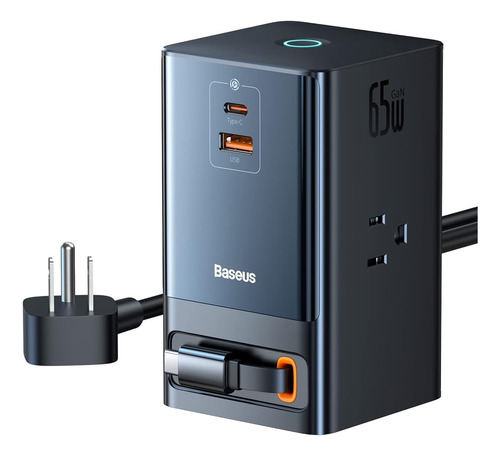 Cargador Usb C Baseus Powercombo Tower 65w, Estación De Carg