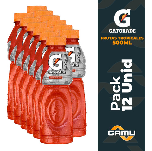 Gatorade 500ml - Pack 12 Botellas - Frutas Tropicales