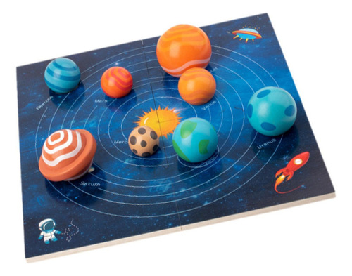 Aprendizaje Rompecabezas Planetas Espaciales Para Niño