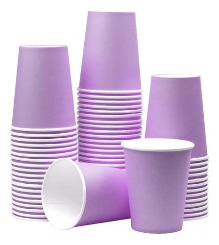 Vaso Stendy Polipapel 8 Onzas Descartable Pack X10 Unidades Color Lila Pastel