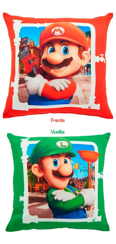 Cojin Mario Y Luigi Original Calidad Premium