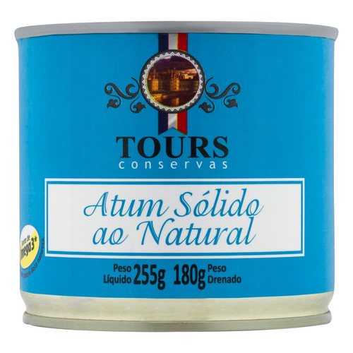 Atum Sólido ao Natural Tours Conservas Lata 180g