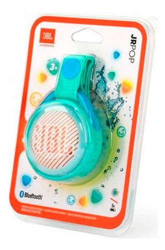 Parlante Jbl Jr Pop Celeste Luces Bluetooth Nuevo