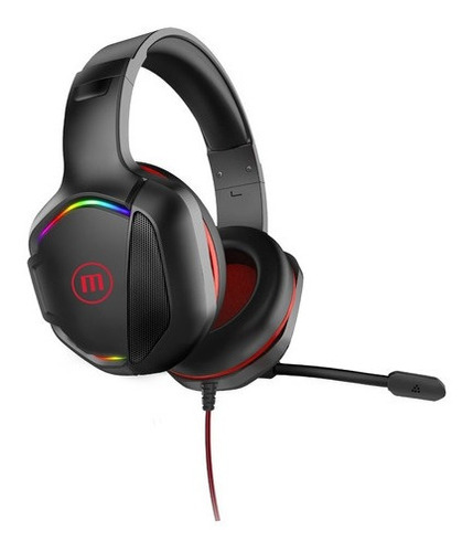 Audífonos Gamer Maxell Headset Force9 Jack 3.5 Conector Usb Luz Rgb Control De Volúmen