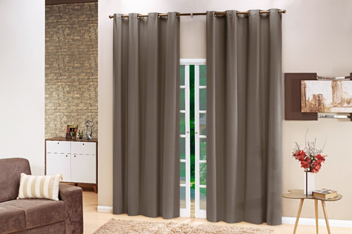 Cortina Blackout Pvc Lisa 2,80x3,00 -ilhós Varão