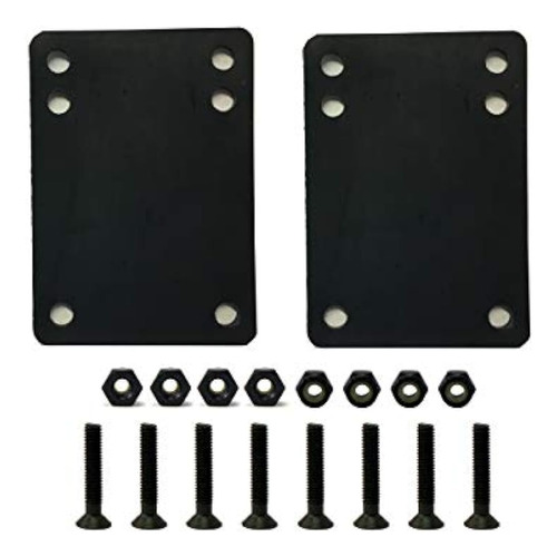 Vj Longboard Skateboard Riser Pads 12mm (1/2 ) Negro Con Tor