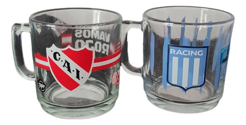 Tazas De Vidrio Apilables Indpendiente O Racing Club