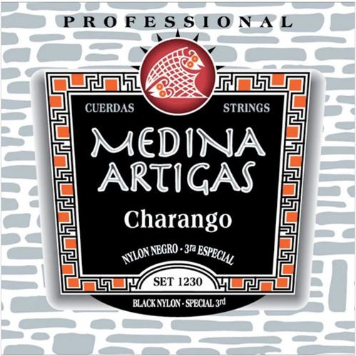 Encordado De Charango Medina Artigas Nylon Negro Set 1230 