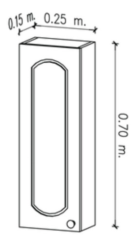 Imagen 2 de 5 de Alacena Baño Laqueada Amube 8833 25cm Lateral