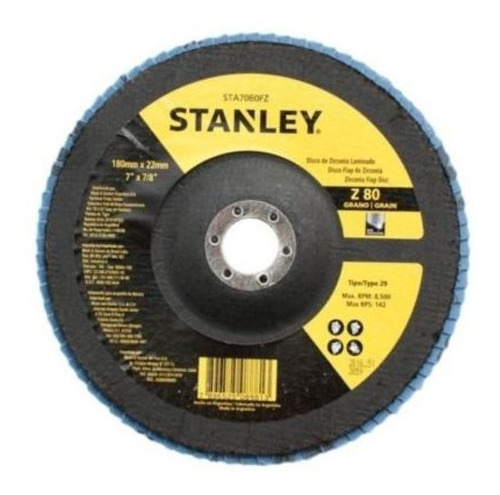 Disco Flap Abrasivo 7 Pulgadas Sta7080fz Stanley Amoladora