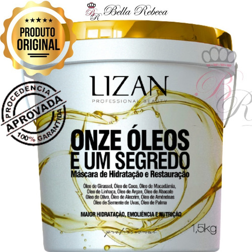 Máscara Capilar Lizan Onze Óleos Hidrataç. Restauraç. 1,5kg