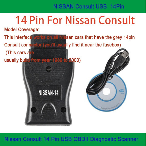 Detector De Defectos Nissan Consult Usb Nissan De 14 Pines