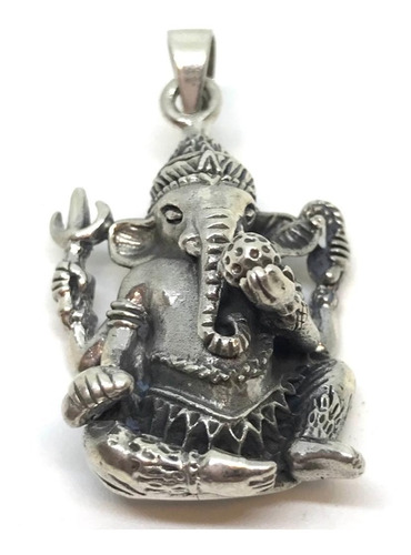 Dije  Elefante Ganesha De Plata