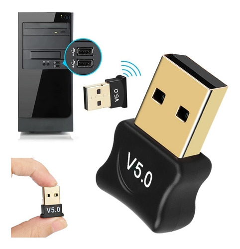 Adaptador Bluetooth Conector Pc Dongle Usb Fone Ouvido 5.0