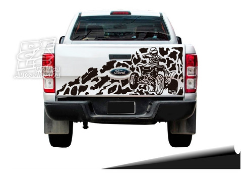 Calco Ford Ranger 2012 - 2021 Atv Cuatriciclo Portón