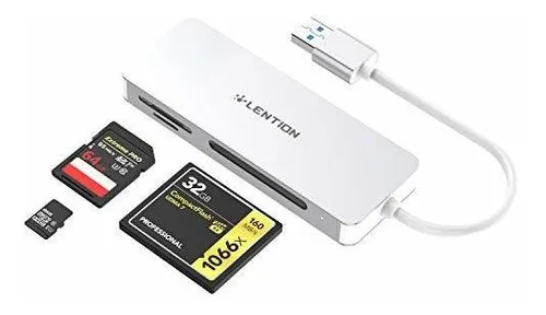 Lector De Tarjetas Lention Usb 3.0 A Cf / Sd / Micro Sd, Ada