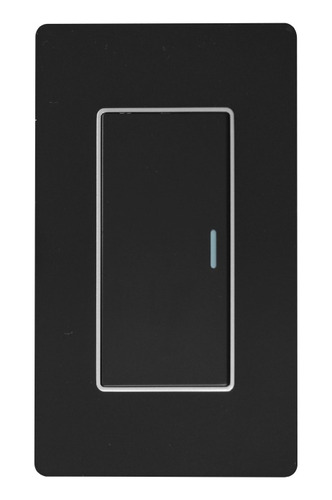 Interruptor Sencillo Premium Negro Black Mirro 