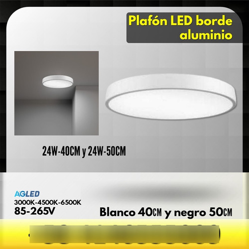 Plafon Led 12w Borde Aluminio Blanco Trilight 85-265v