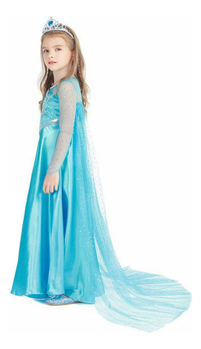 Vestido #frozen De La Reina Elsa Para Cosplay De Halloween