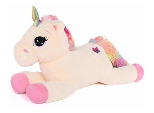 Doldoa 23,5 Pulgadas Lindo Beige Gigante Almohada De Unicorn