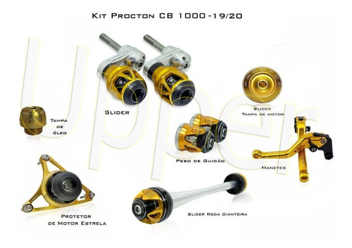 Kit De Slider F1 - Procton Racing Nova - Cb 1000r Neo Café